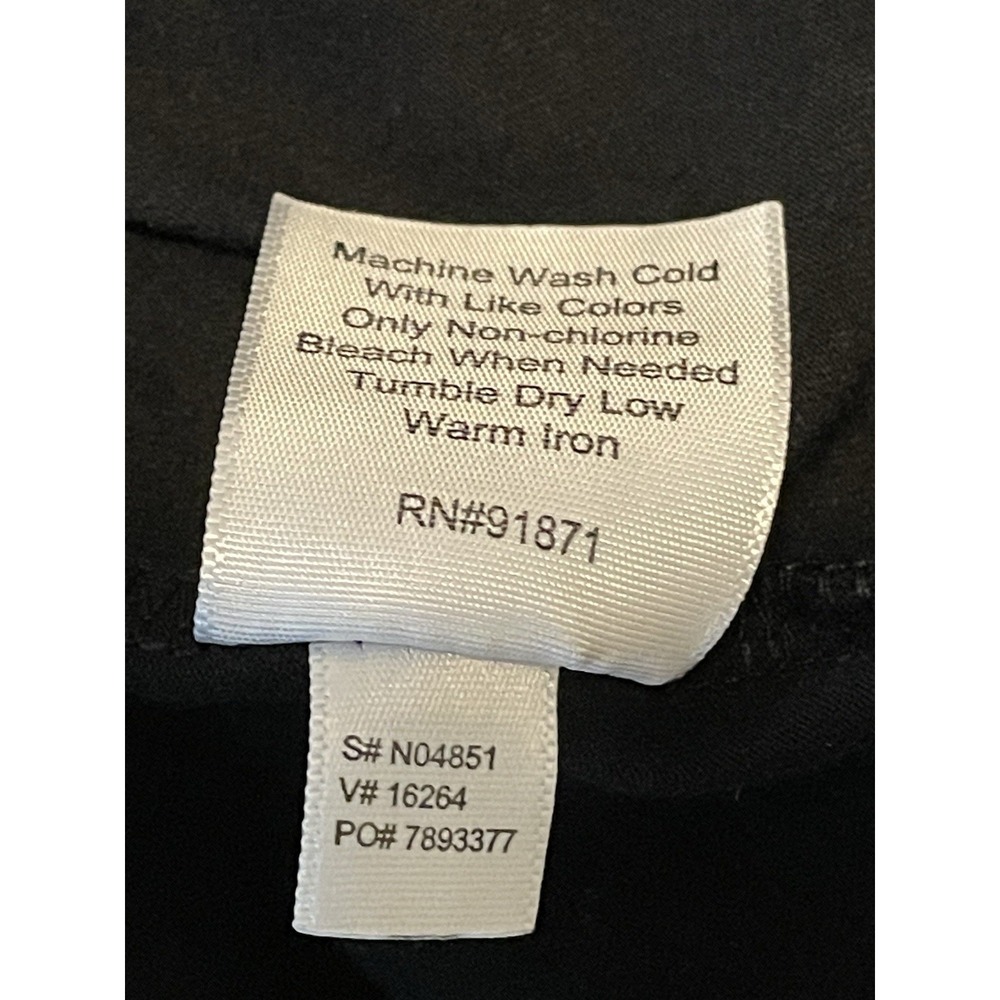 Norm Thompson Top Women L Black Square Neck Cap Sleeve Cotton Stretch Minimalist - Picture 8 of 9